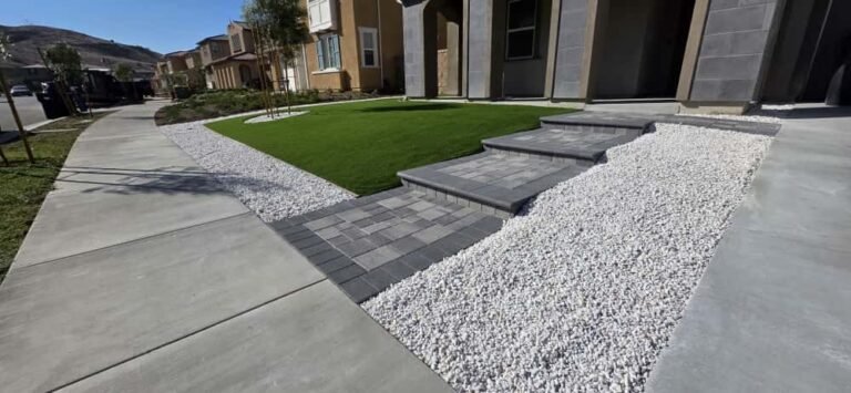 Paver steps and front walkway in Sherman Oaks by Option 1 Builders
